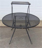 Mesh Iron Patio Table & Side Table