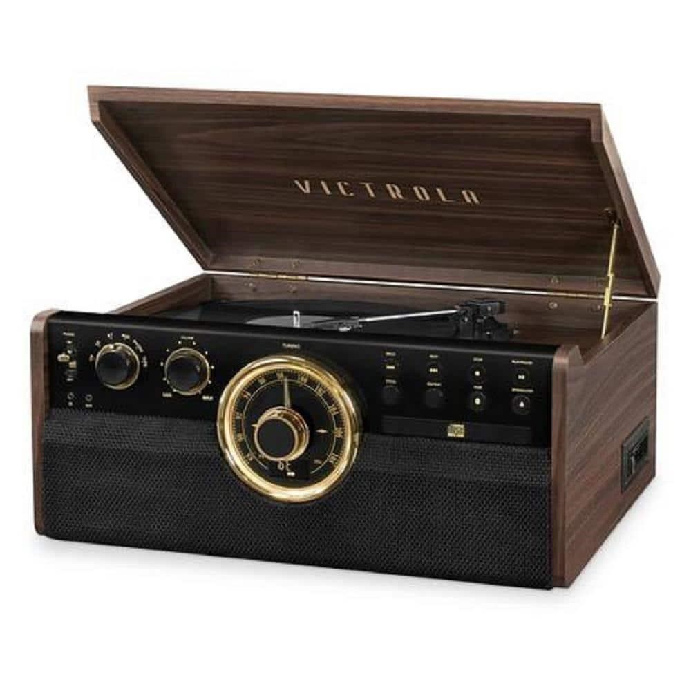 $154  6-in-1 Wood Bluetooth Record Player