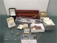 Tray lot of assorted costume jewelry - incl.