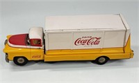 ALLEN HADDOCK TIN BATTERY OP COCA COLA ROUTE TRUCK