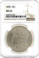 1896 MS62 Morgan Silver Dollar