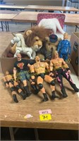 Wrestle Mania Action Figures, Stuffed Animals