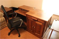 Wooden Computer Desk & Office Chair