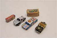 Four Japanese Tin Vehicles