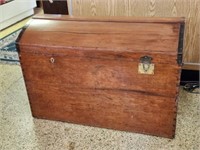 Antique Immigrants Wooden Dome-Top Trunk