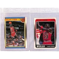 (2) 1988 Fleer Michael Jordan Cards
