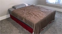 Queen Mattress, Box Spring, some stains  pillow