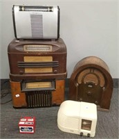 6 vintage radios - Philco, RCA Victor, Admiral,