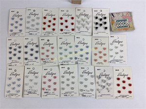 Vintage buttons on cards Boutique