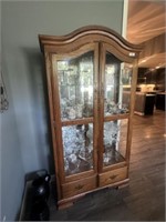 Oak Curio Cabinet
