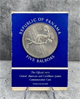 1970 Republic of Panama Five Balboas Coin