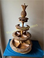 Wooden Tiered Serving Tray