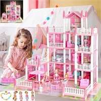 WF6560  SEREE Doll House 4-Story 11 Rooms Playhou