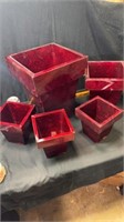 Tin Red planters