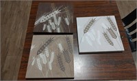 3 Grain Velvet Print Art, 12 x 12 inches