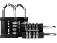 FortLocks Padlock - 4 Digit Combination Lock for