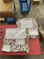 New plastic picture frames swirly 4 piece set.