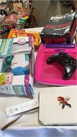 Wii, not tested no cords, sewing machine, games