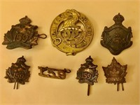 WWI Canadian cap badges.