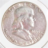 1955-P Franklin Half Dollar BU (Semi-Key)