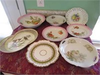 Several old plates and bowls