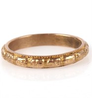10K YELLOW GOLD ORNATE BABY RING SIZE 1.0