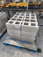 30 concrete blocks on pallet.