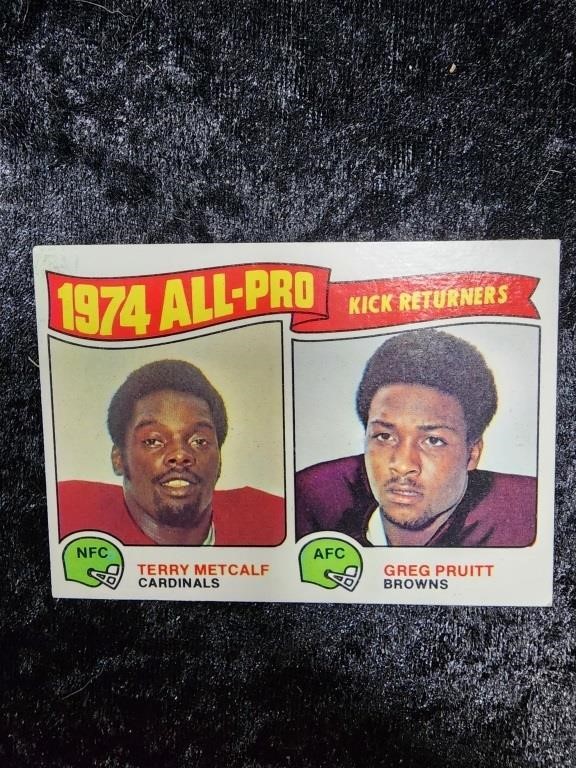 1974 All Pro Kick Returners Metcalf and Pruitt