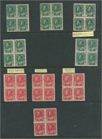 Canada 1911-1931 #104/#184 Mint/MNH Blocks