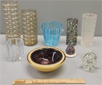 Art Glass Lot; Tiffany & Mid-Century Modern Style