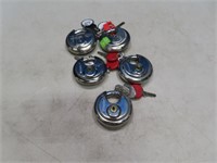 (5) asst Cylinder Padlocks