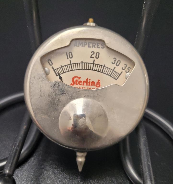 1930's Sterling MFG Amperes Amp Guage