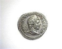 217 AD Caracalla AU AR Denarius