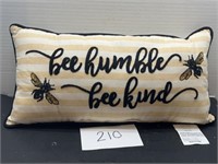 Bee humble bee kind throw pillow