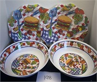 (2) Mario serving bowls / platter sets