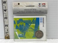 2010 Vancouver Olympics curling coin sport card