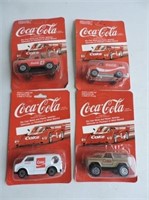 4 Coca-Cola DieCast Trucks