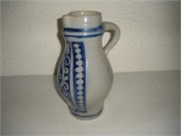 Vintage German Stoneware Pitcher  12 inches tall