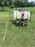 Husky brand three point hitch spray rig with booms