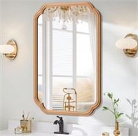 Wood Bathroom Mirror for Wall Mounted, 24" x 36"