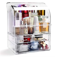 Large Acrylic Makeup Organizer With Lid Portable D