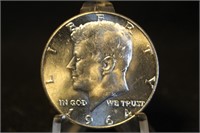 1964 Uncirculated Kennedy Silver Half Dollar