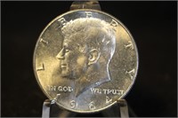 1964 Uncirculated Kennedy Silver Half Dollar