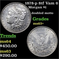 1878-p 8tf Vam 6  Morgan $1 Grades Select+ Unc