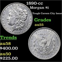 1890-cc Morgan $1 Grades Choice AU
