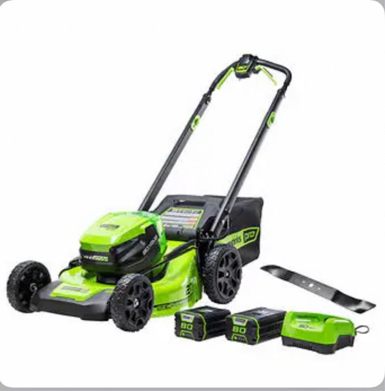 Greenworks 80v 21" Self-propelled Lawn Mower With