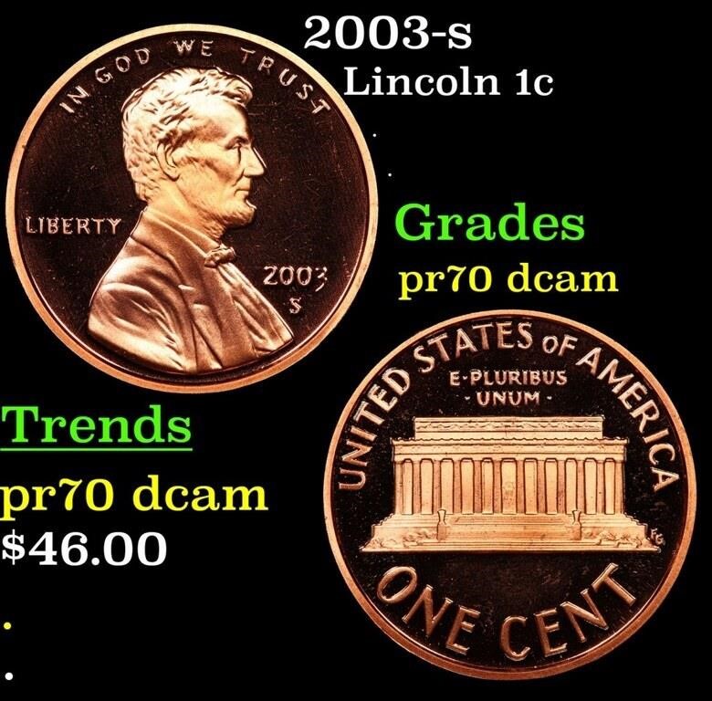 Proof 2003-s Lincoln Cent 1c Grades GEM++ Proof De
