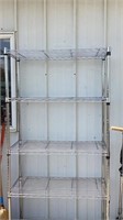 Metal shelf, 35x18x72 inches
