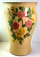 Large/Heavy Vintage Majolica Pottery Vase