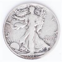 Coin 1919-D Walking Liberty Half Dollar
